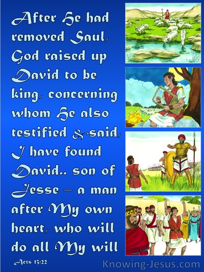 Acts 13:22 A Man After Gods Own Heart (blue)